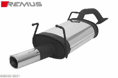 605002 0501, Nissan Primera Sedan, type P12, DEZYear 2001- until MAIYear 2002, 1.8l 16V 85 kW, Remus Sport exhaust with 1 tail pipe 92x78 mm