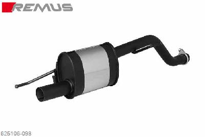 625106 098, Opel Corsa D, with original sport rear skirt, Year 2006- , 1.3l CDTi 55 kW (Z13DTJ), 1.3l CDTi 66 kW (Z13DTH), 1.7l CDTi 92 kW (Z17DTR), Remus Sport exhaust left (without tail pipes)