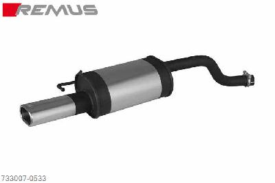 733007 0533, Renault Twingo II, Year 2007- , 1.5l dCi 47 kW (K9K17), Remus Sport exhaust with 1 tail pipe 102x68 mm