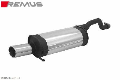 790596 0507, Seat Ibiza, type 6K, APR1993- , 1.0l 33kW, 1.3l 40kW, 1.4l 44kW, 1.6l 55 kW -1995, 1.9l Diesel 47 / 50 kW,  connection O 42mm, Remus Sport exhaust with 1 tail pipe 97x80 mm