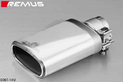 0007 14M, Seat Toledo, type 5P, Year 2005- , 1.9l TDI 77 kW, 2.0l TDI 100 / 103 kW, 2.0l FSI 110 kW, Remus 1 tail pipe 142x72 mm