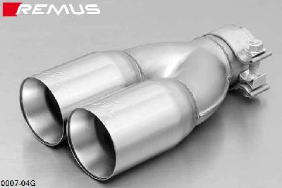 0007 04G, Seat Toledo, type 5P, Year 2005- , 1.9l TDI 77 kW, 2.0l TDI 100 / 103 kW, 2.0l FSI 110 kW, Remus 2 tail pipes round 76 mm straight