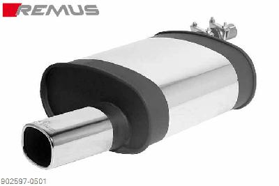 902597 0501, Toyota Corolla Hatchback, type E11, 1997- , 1.4l 63 kW, 1.4l 71 kW, 1999- , 1.6l 79 / 81 kW, 1.6l 81 kW G6-R type E11, 1999- , 2.0l Diesel 53 kW, Remus Sport exhaust with 1 tail pipe 92x78 mm