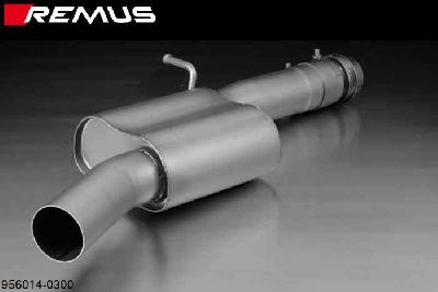 956014 0300, VW Golf VII R 4motion, type AU, Year 2014- , 2.0l TSI 221 kW (CJX), Remus Front silencer (only mountable together with REMUS sport exhaust), pipe round 76 mm