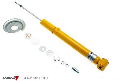 8041-1258SPORT, Koni Sport schokdemper Achteras, Honda Coupe, 1998-2002, (US market versies only), Demping instelbaar  d.m.v. stelknop, Standaard lengte , verlaging tot max. -40mm
