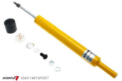 8041-1401SPORT, Koni Sport schokdemper Vooras, Mazda SportBreak, 2007-2013, Voor: alleen voor originele veerpoten, Demping instelbaar  d.m.v. stelknop, Standaard lengte , verlaging tot max. -40mm