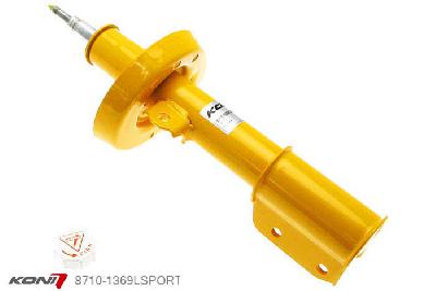8710-1369LSPORT, Koni Sport schokdemper Vooras links, Opel Astra G Coupe, 03/2000-2004, 1.8-16V, 2.0-16V T, 2.2-16V, 2.2DTI, Demping instelbaar  d.m.v. stelknop, Standaard lengte , verlaging tot max. -40mm