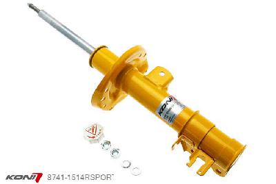 8741-1514RSPORT, Koni Sport schokdemper Vooras, Opel Corsa D excl. OPC, 2006-2014, 1.0, 1.2, 1.4, 1.6T, 1.3CDTi, 1.7CDTi, excl. Opel Sport ophanging, Demping instelbaar  d.m.v. stelknop, Standaard lengte , verlaging tot max. -40mm