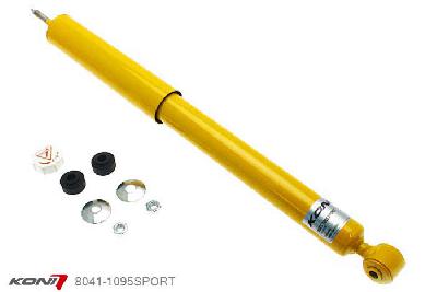 8041-1095SPORT, Koni Sport schokdemper Achteras, Opel Kadett E Sedan en Hatchback, incl. GT, excl GSi, 10/1988-1991, Demping instelbaar  d.m.v. stelknop, Standaard lengte , verlaging tot max. -40mm