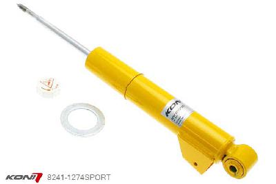 8241-1274SPORT, Koni Sport schokdemper Achteras, Porsche 911 (996) Carrera 4 (S) Coupe, Convertible, 09/1997-08/2005, Excl. GT2, GT3, excl. PASM, Demping instelbaar  d.m.v. stelknop, Standaard lengte , verlaging tot max. -40mm