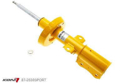 87-2636SPORT, Koni Sport schokdemper Vooras, Saab 9-5 Estate, incl. 3.0-V6 en Aero, 09/2001-04/2010, excl. niveauregeling, Demping instelbaar, alleen voor montage (in uitgebouwde toestand), Standaard lengte , verlaging tot max. -40mm