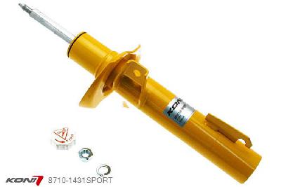 8710-1431SPORT, Koni Sport schokdemper Vooras, Skoda Octavia 2, HD oph. en 4x4, Sedan en Combi, 2005-2012, Voor: alleen voor 55mm diameter veerpoten, Demping instelbaar  d.m.v. stelknop, Standaard lengte , verlaging tot max. -40mm