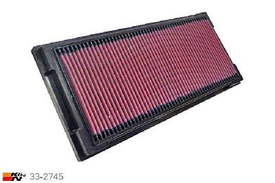 33-2745 K&N Luchtfilter Lengte 387 mm, Breedte 162 mm, BMW 318D 1.8 tds, 1995-2000