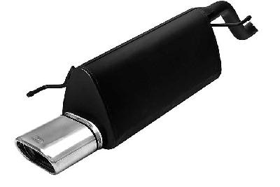 Ulter Sport, Einddemper, Staal, Enkel plat ovaal 145x75mm, Fiat, GRANDE PUNTO, 1.2 48kW. 1.4 57kW, 1.4 16V 70kW, 05-, Past op originele middendemper/katalysator