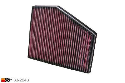 33-2943 K&N Luchtfilter Lengte 313 mm, Breedte 273 mm, BMW 520D 2.0, 177PK, 9/2007-2010