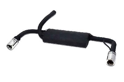 Ulter Sport, Einddemper L+R, Staal, Enkel Rond 80mm, Ford, FOCUS I, 1.4i 55kW, 1.6i 74kW, 1.8i 85kW, 2.0i 96kW, 98-2005   HATCHBACK, Past op originele middendemper/katalysator