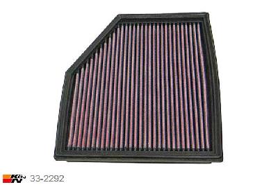 33-2292 K&N Luchtfilter, BMW 523i 2.5, 177/190PK, 2005-2010