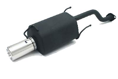 Ulter Sport, Einddemper, Staal, Enkel Rond 80mm, Honda, CIVIC VI, 1.4 16V 55/66kW, 1.5 VTEC-E 16V 66/85kW, 1.6 16V 83/93kW, 95-01   HATCHBACK   5-Doors, Past op originele middendemper/katalysator