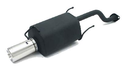 Ulter Sport, Einddemper, Staal, Enkel Rond 100mm, Honda, CIVIC VI, 1.4 16V 55/66kW, 1.5 VTEC-E 16V 66/85kW, 1.6 16V 83/93kW, 95-01   HATCHBACK   5-Doors, Past op originele middendemper/katalysator