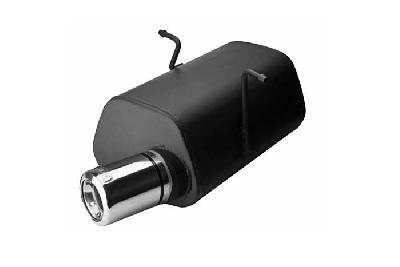 Ulter Sport, Einddemper, Staal, -Enkel Rond 100mm, Mini, ONE. COOPER, 1.4 70kW, 1.6 66/85/88kW, 00-, Past op originele middendemper/katalysator