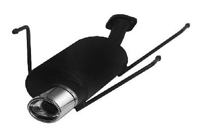 Ulter Sport, Einddemper, Staal, Enkel Ovaal 95x65mm, Nissan, ALMERA, 1.4 55/64kW, 1.6 66/73kW, 07/95-02/00   HATCHBACK, Past op originele middendemper/katalysator