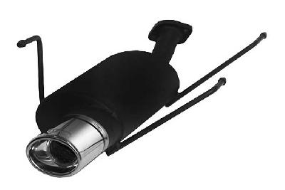 Ulter Sport, Einddemper, Staal, Enkel Ovaal 120x80mm, Nissan, ALMERA, 1.4 55/64kW, 1.6 66/73kW, 07/95-02/00   HATCHBACK, Past op originele middendemper/katalysator