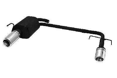 Ulter Sport, Einddemper L+R, Staal, Enkel Rond 100mm, Opel, VECTRA-C, 1.6 16V 74kW, 1.8 16V 81/90kW, 2.2 16V 108kW, 2.0 DTI 74kW, 2.2 DTI 86/92kW, 09/02- 05  SEDAN, Past op originele middendemper/katalysator