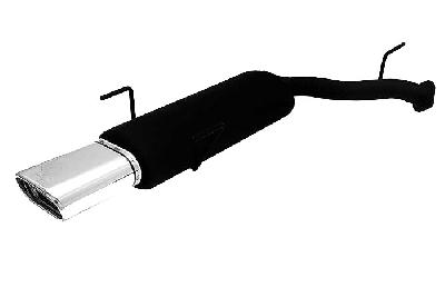 Ulter Sport, Einddemper, Staal, Enkel plat ovaal 145x75mm, Opel, VECTRA-B  (facelift), 1.6 16V 74kW, 1.8 16V 92kW, 2.0 16V 108kW, 09/99-09/2002, COMBI, Past op originele middendemper/katalysator