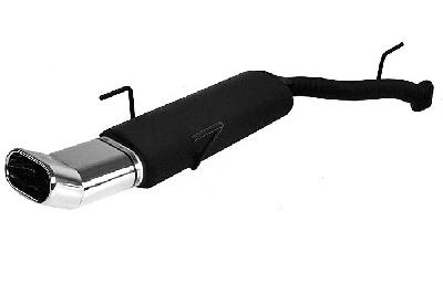 Ulter Sport, Einddemper, Staal, Enkel plat ovaal 145x75mmDTM, Opel, VECTRA-B  (facelift), 1.6 16V 74kW, 1.8 16V 92kW, 2.0 16V 108kW, 09/99-09/2002, Hatchback.  Sedan, Past op originele middendemper/katalysator