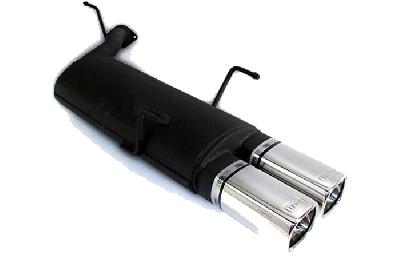 Ulter Sport, Einddemper, Staal, Dubbel Rechthoek 80x65mm, Opel, VECTRA-B  (facelift), 1.6 16V 74kW, 1.8 16V 92kW, 2.0 16V 108kW, 09/99-09/2002, Hatchback.  Sedan, Past op originele middendemper/katalysator