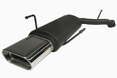 Ulter Sport, Einddemper, Staal, Enkel plat ovaal 145x75mm, Opel, VECTRA-B, 1.6 16V 74kW, 1.8 16V 85kW, 2.0 16V 100kW, 09/95-09/99, COMBI, Past op originele middendemper/katalysator