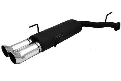 Ulter Sport, Einddemper, Staal, Dubbel Rond 80mm DTM, Opel, VECTRA-B, 1.6 16V 74kW, 1.8 16V 85kW, 2.0 16V 100kW, 09/95-09/99, COMBI, Past op originele middendemper/katalysator