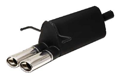 Ulter Sport, Einddemper, Staal, Dubbel Ovaal 95x65mm, Opel, ASTRA-H, 1.3CDTi 66kW, 1.7CDTi 59/74kW, 1.9CDTi 88/110kW, 2003-  HATCHBACK 5D. GTC WITHOUT CUT OUT IN BUMPER, Past op originele middendemper/katalysator