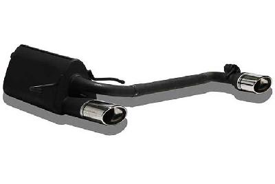 Ulter Sport, Einddemper L+R, Staal, Enkel Ovaal 120x80mm, Opel, ASTRA-H, 1.4i 66kW, 1.6i 77kW, 1.8i 92kW, 2003-  HATCHBACK 5D. GTC WITHOUT CUT OUT IN BUMPER, Past op originele middendemper/katalysator
