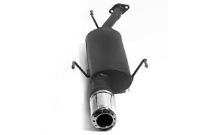 Ulter Sport, Einddemper, Staal, Enkel Rond 100mm, Opel, ASTRA-G, 1.4 16V 66kW, 1.6 16V 74kW, 1.8 8V 55/62kW, 1.8 16V 85/92kW, 2.0 16V 100kW, 98- 03   COMBI, Past op originele middendemper/katalysator