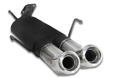 Ulter Sport, Einddemper, Staal, Dubbel Rond 80mm DTM, Opel, ASTRA-G, 1.4 16V 66kW, 1.6 16V 74kW, 1.8 8V 55/62kW, 1.8 16V 85/92kW, 2.0 16V 100kW, 98- 03   COMBI, Past op originele middendemper/katalysator