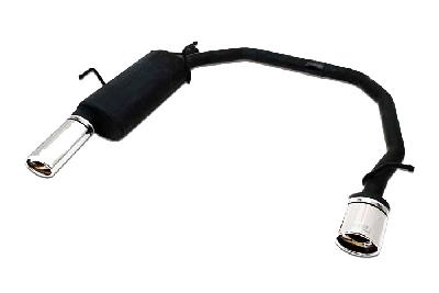 Ulter Sport, Einddemper L+R, Staal, Enkel Ovaal 95x65mm, Peugeot, 206, 1.1 44kW, 1.4 55kW, 1.6 65kW, 98-03, Past op originele middendemper/katalysator
