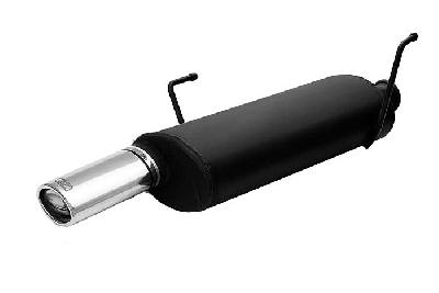 Ulter Sport, Einddemper, Staal, Enkel Ovaal 95x65mm, Peugeot, 206, 2.0i 16V  GTI  101kW/138PK, 99-, HATCHBACK, Past op originele middendemper/katalysator