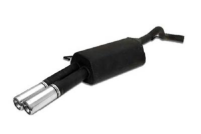 Ulter Sport, Einddemper, Staal, Dubbel Rond 100mm, Skoda, OCTAVIA, 1.4 44/55kW, 1.6 55/74kW, 1.8 92kW, 2.0 85kW,, 10/96-05, HATCHBACK. COMBI, Past op originele middendemper/katalysator