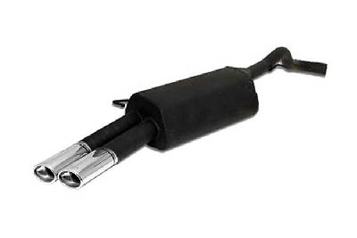 Ulter Sport, Einddemper, Staal, Dubbel Ovaal 95x65mm, Skoda, OCTAVIA, 1.8T 110kW, 1.9 Tdi 66/74/81/96kW, 1.9 Sdi 50kW, 10/96-05, HATCHBACK. COMBI, Past op originele middendemper/katalysator
