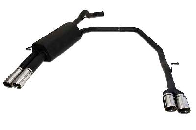 Ulter Sport, Einddemper L+R, Staal, Dubbel Rond 70mm, Skoda, OCTAVIA, 1.8T 110kW, 1.9 Tdi 66/74/81/96kW, 1.9 Sdi 50kW, 10/96-05, HATCHBACK. COMBI, Past op originele middendemper/katalysator