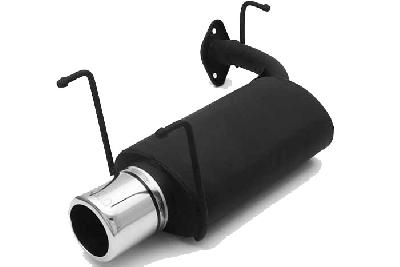 Ulter Sport, Einddemper, Staal, Enkel Rond 100mm, Toyota, COROLLA, 1.3 16V 55/65kW, 1.6 16V 84kW, 05/92-04/97, HATCHBACK, Past op originele middendemper/katalysator