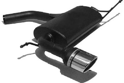 Ulter Sport, Einddemper, Staal, Enkel Rond 90mm, VW, VW SCIROCCO III, 1.4 TSI 90/118kW, 2.0TDi 103kW, 2008-, Past op originele middendemper/katalysator