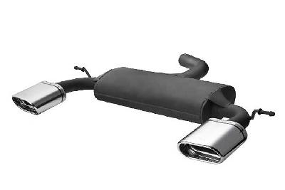 Ulter Sport, Einddemper L+R, Staal, Enkel plat ovaal 145x75mm, VW, VW SCIROCCO III, 2.0TDi 103kW, 2008-, Past op originele middendemper/katalysator