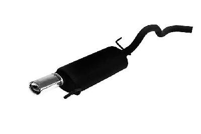 Ulter Sport, Einddemper, Staal, Enkel Ovaal 95x65mm, VW, POLO  6N, 1.0 33kW, 1.3 40kW, 1.4 44kW, 1.6 55kW, 95 - 01, Past op originele middendemper/katalysator