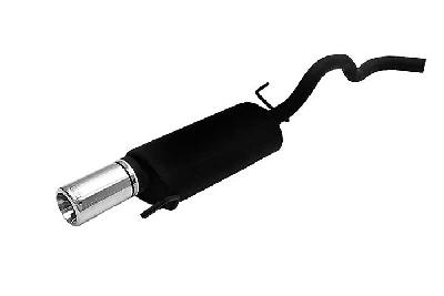 Ulter Sport, Einddemper, Staal, Enkel Rond 100mm, VW, POLO  6N, 1.0 33kW, 1.3 40kW, 1.4 44kW, 1.6 55kW, 95 - 01, Past op originele middendemper/katalysator