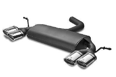 Ulter Sport, Einddemper L+R, Staal, Dubbel Ovaal 95x65mm, VW, GOLF V, 1.4 55kW, 1.4 FSi 66kW, 1.6 75kW, 1.6 FSi 85kW, 2.0 FSi 110kW, 2.0 Sdi 55kW, 1.9 TDi 66/77kW, 2.0 TDi 100/103kW, 2003-, Past op originele middendemper/katalysator
