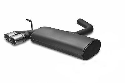 Ulter Sport, Einddemper, Staal, Dubbel Rond 70mm, VW, GOLF V, 1.4 55kW, 1.4 FSi 66kW, 1.6 75kW, 1.6 FSi 85kW, 2.0 FSi 110kW, 2.0 Sdi 55kW, 1.9 TDi 66/77kW, 2.0 TDi 100/103kW, 2003-, Past op originele middendemper/katalysator