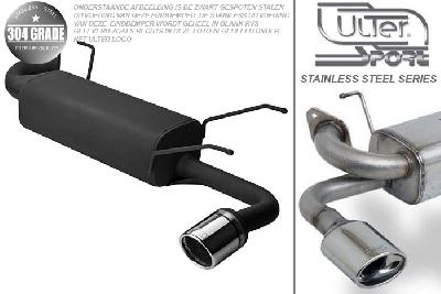 Ulter Sport, Einddemper, Geheel RVS, Enkel Rond 90mm, Mazda, MX5 typ NB, 1.6 81kW, 1.8 103kW, 98-, Pasklaar, Past op originele middendemper/katalysator