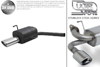 Ulter Sport, Einddemper, Geheel RVS, Enkel Ovaal 120x80mm, Opel, OPEL SIGNUM, 1.8 16V 90kW, 2.0 16V 129KW, 2.2 16V 114KW, 3.2 V6 155KW, 1.9 CDTi 88/110kW, 2.0 CDTi 74/85kW, 2.2 CDTi 92kW, 3.0 CDTI V6 114KW, Pasklaar, Past op originele middendemper/katalysator